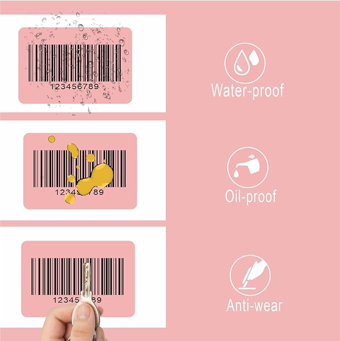 Hybsk 3x2 inch Color Direct Thermal Labels for Shipping, Barcodes, Address, Compatible with Rollo Label Printer & Zebra Desktop Printers (3"x2",Pink)