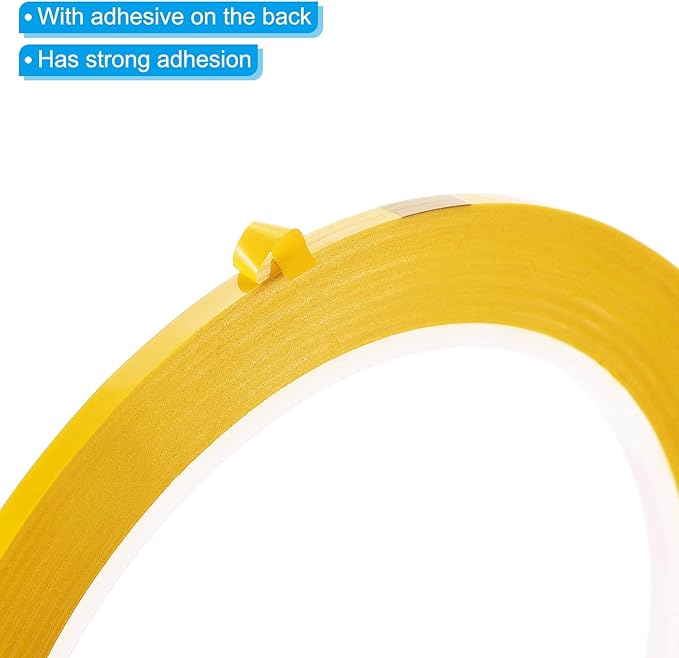 PATIKIL 1/8" Whiteboard Tape, 6 Pack Thin Dry Erase Tape for Graphic Chart Marking DIY Art, Dark Yellow