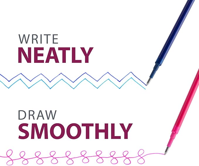 ParKoo Gel Ink Refills Compatible with FriXion and Friction Erasable Gel Pens, Fine Point 0.7 mm, 14 Colors