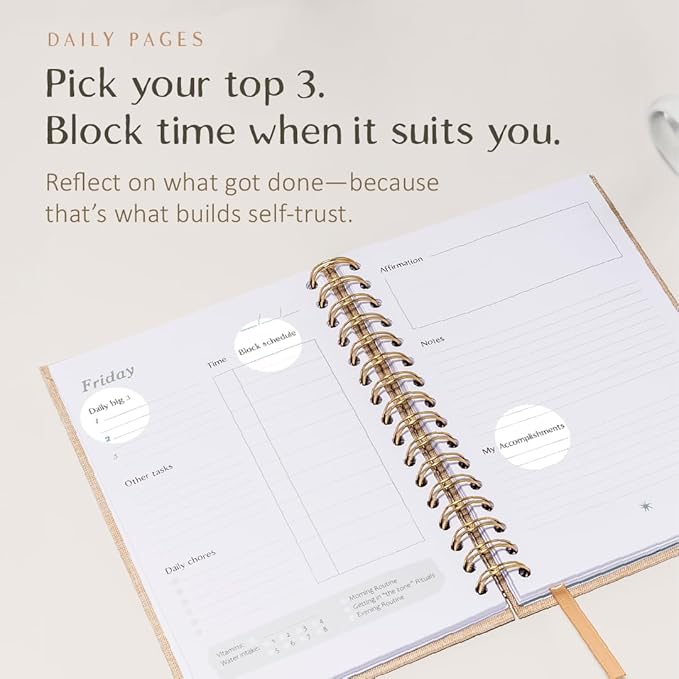 The ADHD Planner - Undated Daily Weekly Schedule Organizer Journal for Disorganized People - Habit Tracker Record Emotions & Mood - Academic Goals - Structure & Focus for Adults Brains (Spiral)