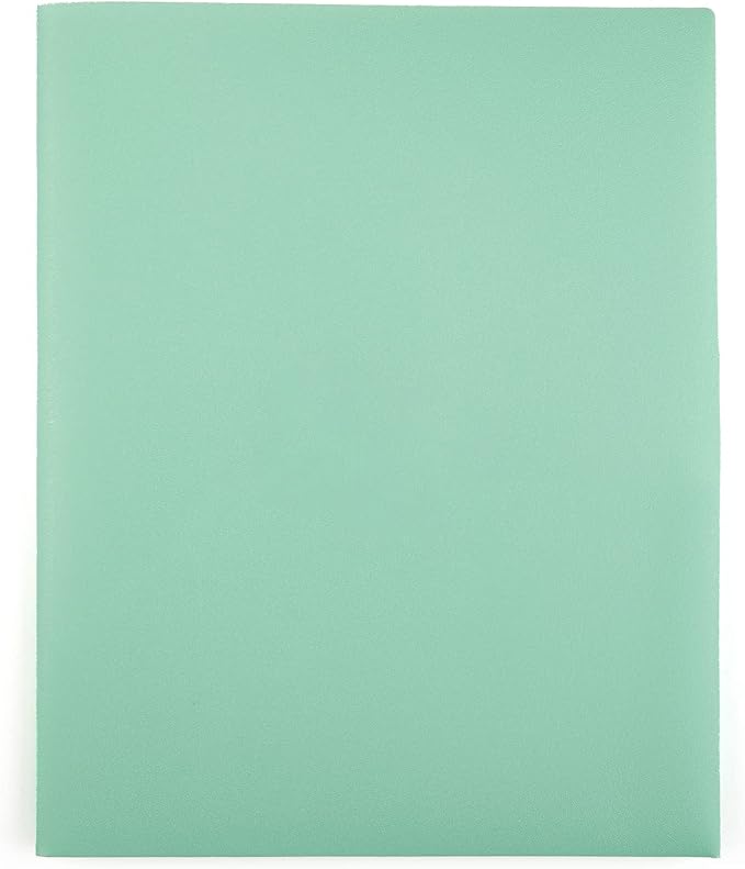 Mintra Poly Pocket Folders 3pk - Heavy Duty (Salmon/Sage Green/Lavender)