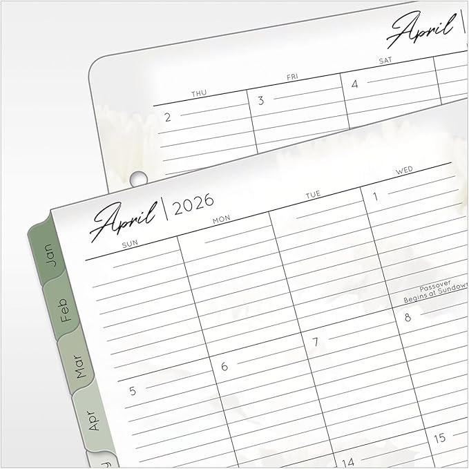 FranklinCovey - Blooms Planner Refill | Two Page Per Day - Ring-Bound (Classic, Apr 2026 - Mar 2027)