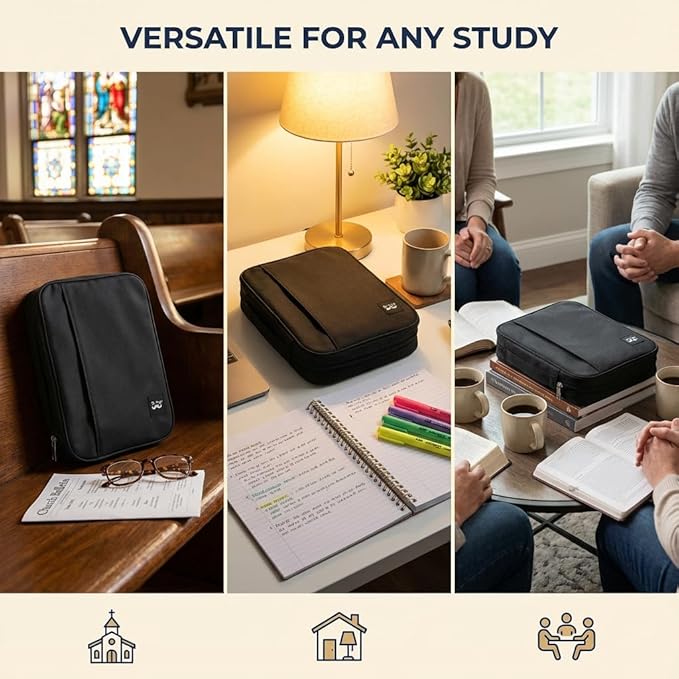 Mr. Pen- Bible Case, Bible Bag, Black, Bible Covers, Bible Holder, Bible Bags Canva, Study Bible Case, Bible Cases, Bible Covers for Bible Study, Covers for Bible, Bible Book