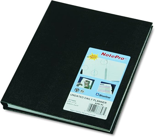 Blueline A29C81 NotePro Undated Daily Planner, 9-1/4 x 7-1/4, Black