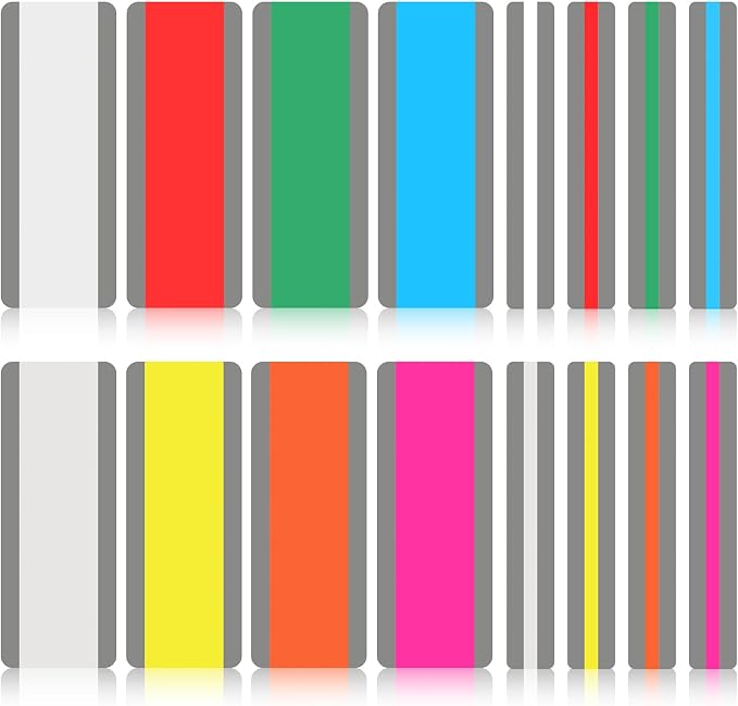 16 Pieces Guided Reading Strips with 2 Sizes, Colored Overlay Dyslexia Tools for Kids and Teacher Supplies, Highlight Bookmark Line Readers for Students and Teacher Must Have