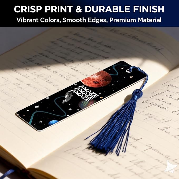 AICase for Project Hail Mary Merch Double-Sided Bookmark, for Movie Rocky Amaze Amaze Amaze Metal Bookmarks Gifts Accessories Stuff Merchandise for Fans Women Men Book Lovers Birthday Mothers Day
