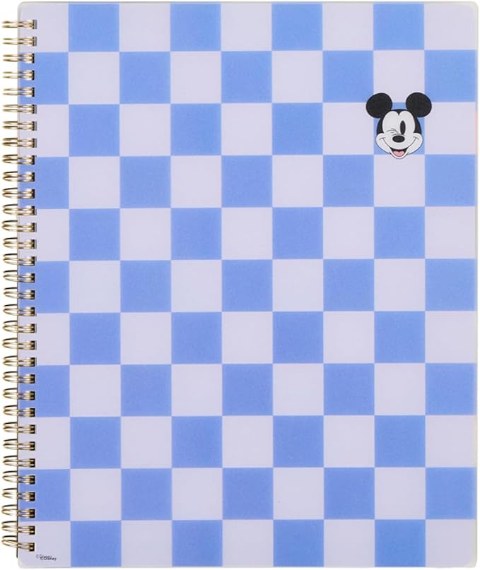 Organized by Happy Planner Disney Dated 12-Month Disc Bound Planner, Jul. 2026–Jun. 2027, Big Size, Dashboard Layout, Twin-Loop Binding, 3 Extra Months, 1 Sticker Sheet, 8.5" x 11", Bright Day Check Mickey