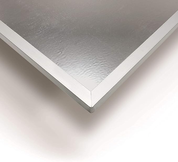 Optima Great White Dry Erase Board 3' W x 2' T, Magnetic Receptive 1/2" Thick Porcelain Steel Whiteboard, Mitered Anodized Aluminum Frame, Polished Aluminum Full-Length Tray