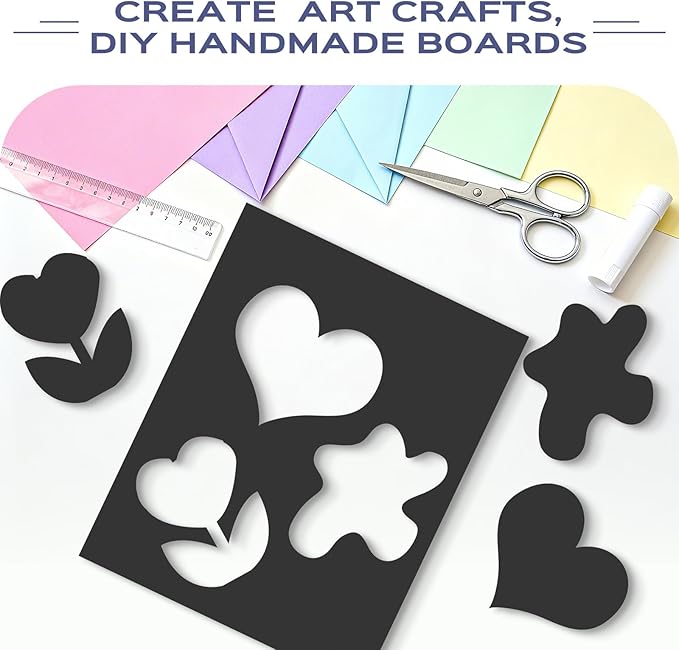 Golden State Art 25 Pack 8x10 Foam Boards 3/16Inch Thickness Black Foam Poster Boards for Presentation Signage Sheet for School Crafts Office Art Projects