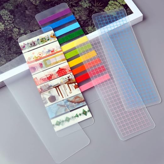 PVC Washi Cards,Storage Bookmark Washi Tape Separate Office School Supplies 40 pcs