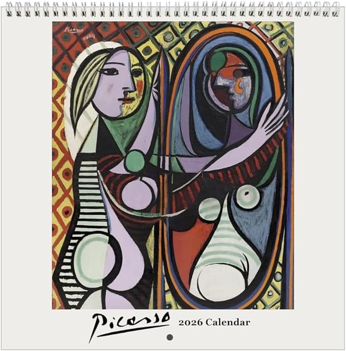 Piccasso- 2026 Wall Calendar 12” x 12”- Master of Cubism Art- Printed on FSC Certified Cardstock Paper- Monthly Organizer for Home and Office