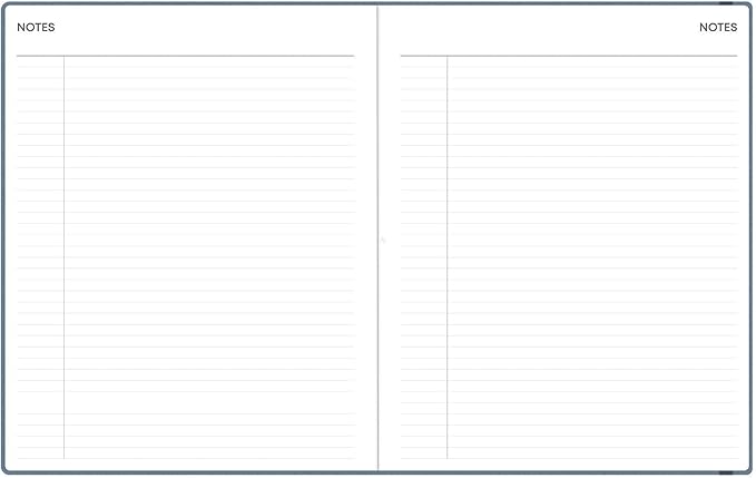 Blue Sky 2027 15-Month Weekly and Monthly Planner Calendar, October 2026 - December 2027, 8” x 10”, Fabric Wrapped Greyboard Cover, Lay-Flat Book Binding, Includes Penloop and Extra 15 Sheets of Notes, Steel Blue