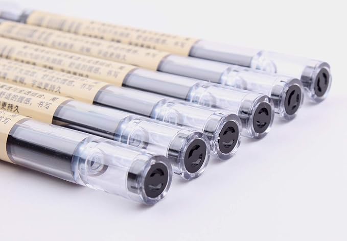 0.35mm Gel Ink pen Black Ink Extra-fine Gel Ink Pens Ballpoint pen Office School Stationery Supply Pack of 12 Pcs