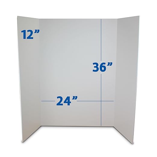 Flipside Products 36” x 48” Foam Project Boards for Presentations, Science Fair, School Projects, Event Displays and Trifold Picture Board - White 3/16" Thick - 10 Pack