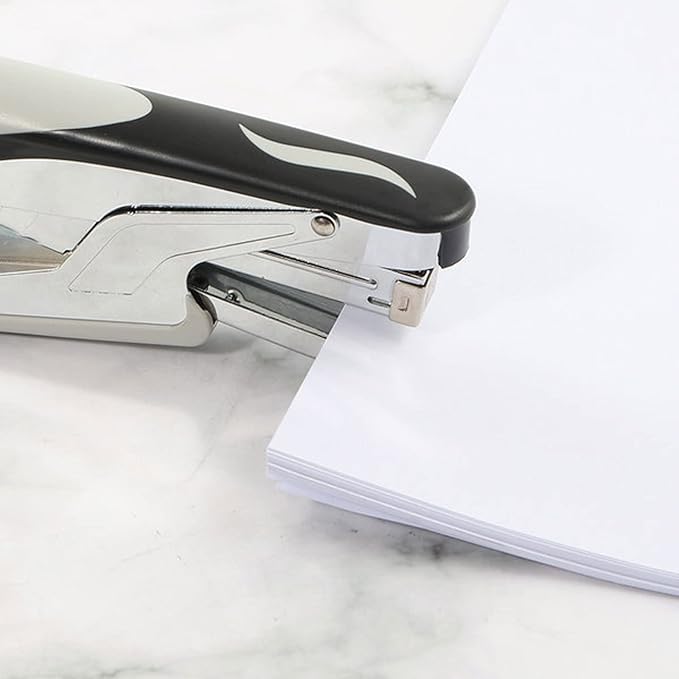 KUYWLMKMZZ Desk Stapler Handheld Desktop Stapler Office Desktop Stapler Has a Capacity of 25 Sheets Easy to Load Ergonomic Stapler Suitable for Office Or Desk School Supplies (Color : A)
