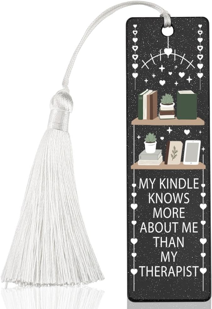 Kindle Lover Bookmark, Humorous Gift for E - Reader Fans, Amusing Present for Bookworms, Digital Reading Gift, Unique Shelf & Digital Device Design Bookmark, WCB29