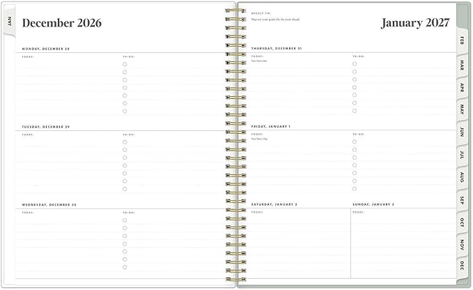 Blue Sky The Everygirl 2027 Weekly and Monthly Planner Calendar, January 2027 - December 2027, 8.5" x 11", Flexible Cover, Durable Twin Wire Binding, Storage Pocket, Includes Stickers, Marisa