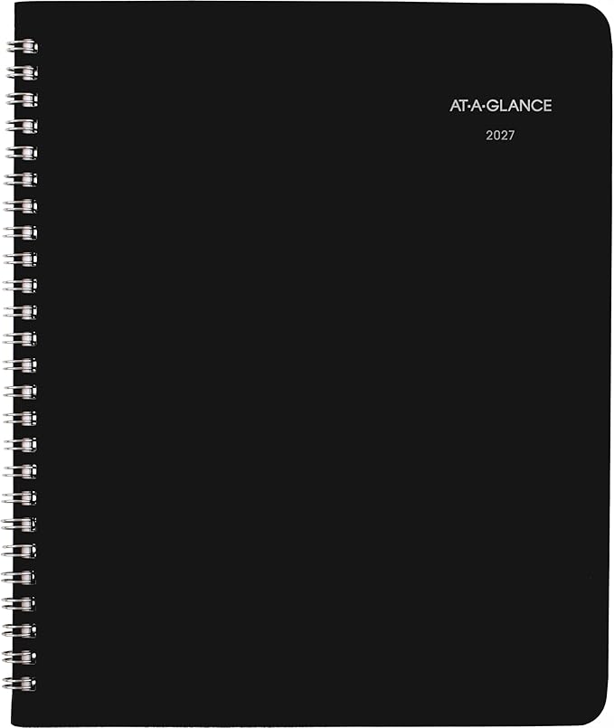 AT-A-GLANCE 2027 Planner, Monthly, 7" x 8.75", Unruled Daily Blocks, DayMinder, Black (G4000027)