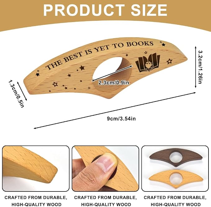 Quimoy Book Page Holder for Reading,Thumb Books Page Holder, Books Reading Accessories Gifts for Book Lovers Teachers Students Friends