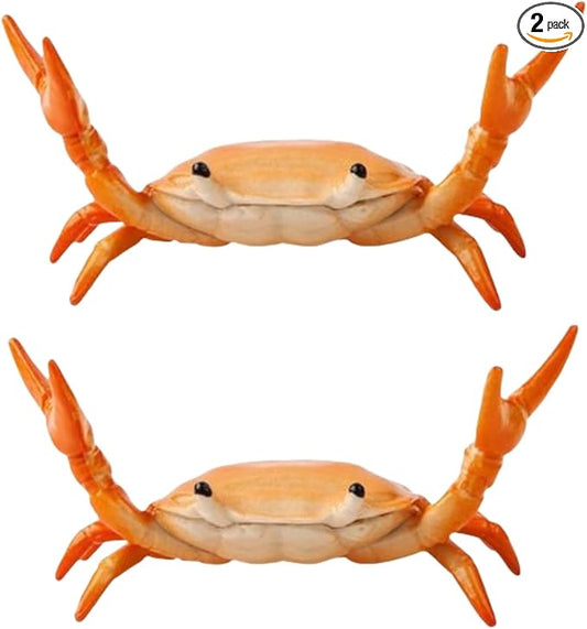 2Pcs Red Creative Crab Pen Holder Weightlifting Crabs Pen Stand Storage Rack, Office Desktop Decoration, Pencil Holders Desk Supplies Holders and Dispensers, Desk Accessories and Workspace Organizers