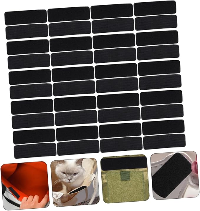 Lurrose 30pcs Double-Sided Adhesive Nylon Hook and Loop Strips for Carpet Fixing Heavy Duty Strips for Home Decoration and Installation