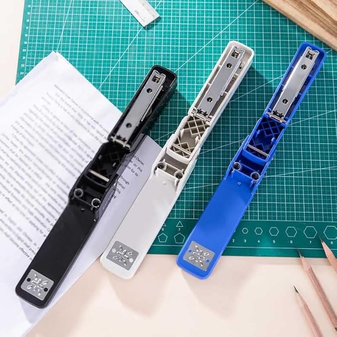 Rotary Stapler Office Household Stapler Staples Rotatable Stationery(Blue)