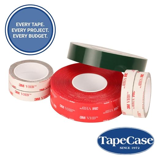 3M VHB 3/4-5-5915 Heavy Duty Bonding Tape, Black, 0.5 in x 5 yd (15 feet), 1 Count, Red