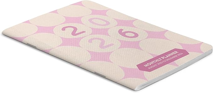 Orange Circle Studio Academic Planner 2026, Darling Dots, Vibrant Illustrations, 17-Month Pocket Planner for School or Work, Goal Setting Prompts, Portable Size, Rounded Corners