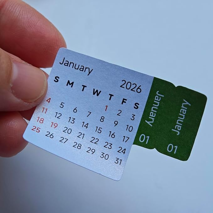 Calendar Stickers Planner Monthly Stickers Self Adhesive Index Tabs for Daily Planners & Journals, Work, School, or Home Management (Growth)