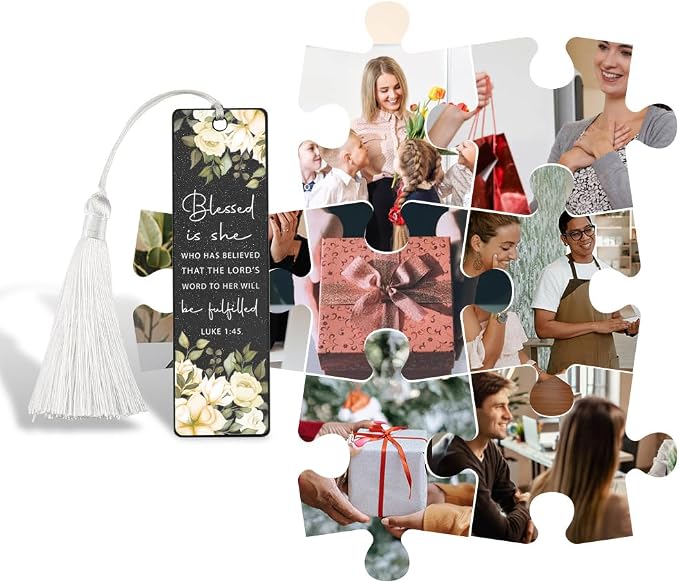 Christian Faith Bookmark, Inspirational Gift for Believers, Uplifting Present for Spiritual Readers, Faith - Based Reading Gift,Unique Floral & Scripture Design Bookmark, WCB46