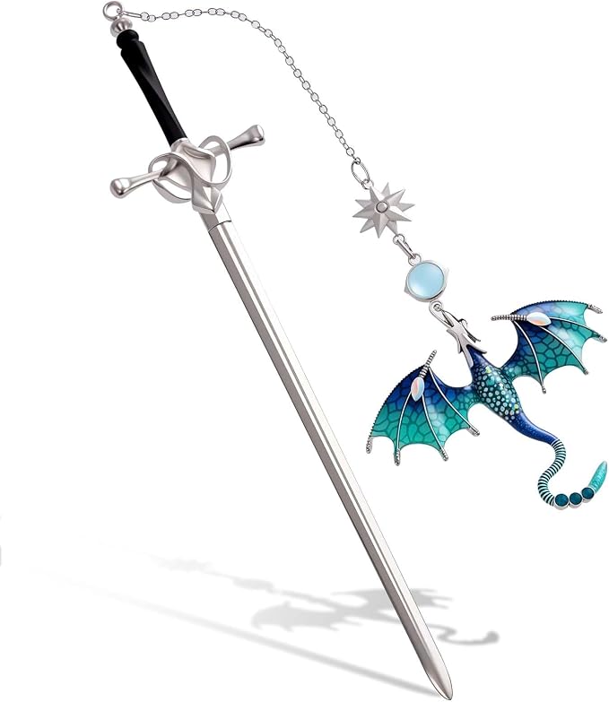Fourth Wing Novelty Sword Bookmark Dragon Book Marks for Book Lovers Reading Men Gifts