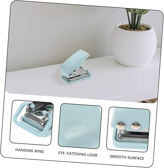 Mini Hole Punch Portable Office Stapler Compact Document Stitcher for Students Sturdy Desk Ornament for School and Office Supplies