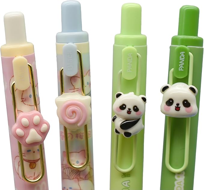 8 PCS Novelty Panda Sakura Erasable Pens Erasable Gel Pens With Black Ink For School Office Christmas Birthday Party