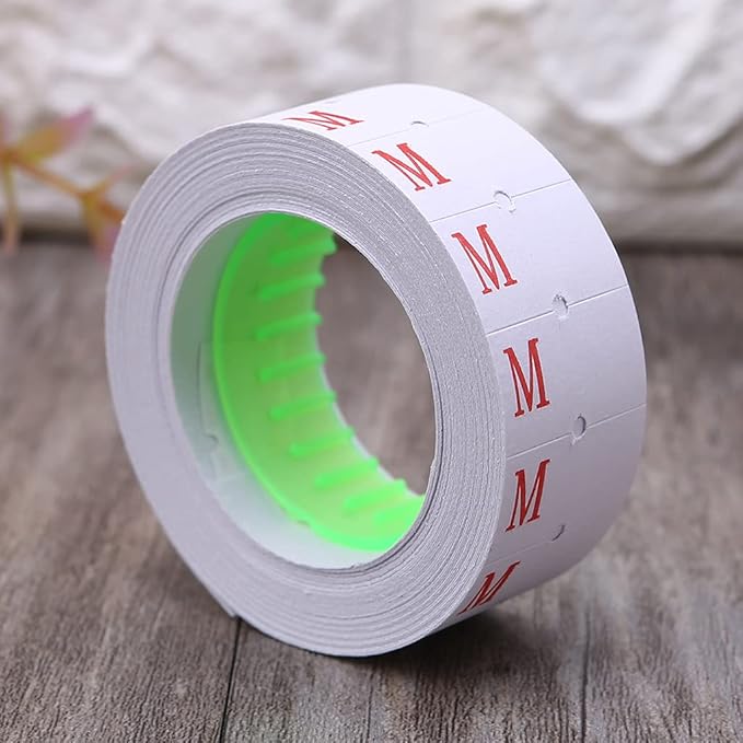 10 Rolls White Label Labeling 22mm X 12mm White Retail Shop Label Set