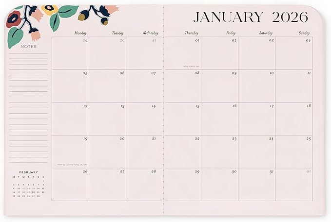 AMÉLIN ARCHIVE 2026 Monthly Agenda, Dated January 2026-December 2026, Monthly Planner with Notes Pages, Cloth Bound, Stitched Spine (Bloomsbury)