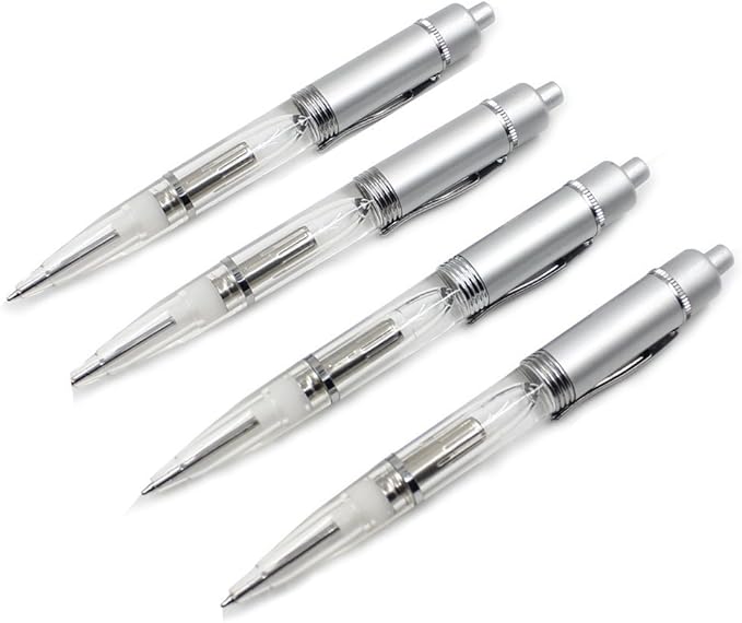 Glovion Led Light Pen,Penlight for Nighttime Writing - White - Pack of 4 Pens