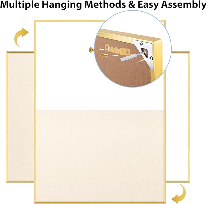 ARCOBIS Dry Erase Cork Board Combo, 24"X18" Whiteboard with Linen for Wall, Magnetic Dry Erase Bulletin Board, Vision Board for Home, Office, School, Off White