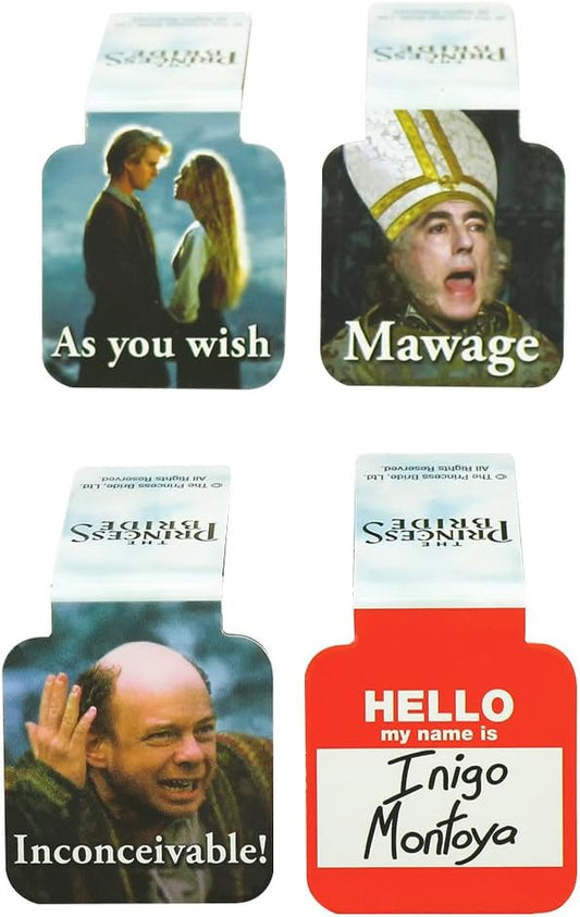 Ata-Boy Princess Bride Bookmark, Princess Bride Movie Magnetic Bookmarks (4 Set) Princess Bride Gifts & Merchandise