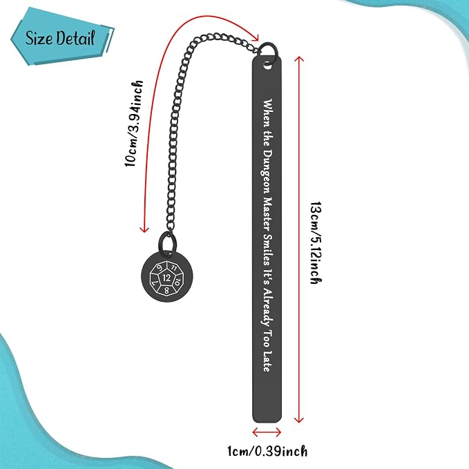 DND Gifts DND Bookmark When The Dungeon Master Smiles It's Already Too Late Bookmark Dungeon Master Gift RPG Gamer Gift DND Player Gift DM Fans Gift