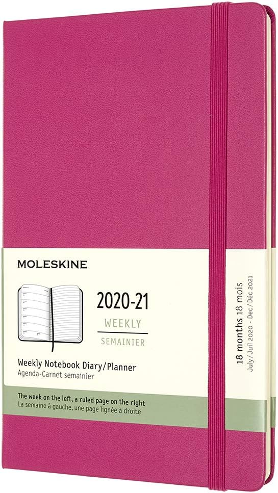 Moleskine 18 Month 2020-2021 Weekly Planner, Hard Cover (DHD1318WN3Y21)