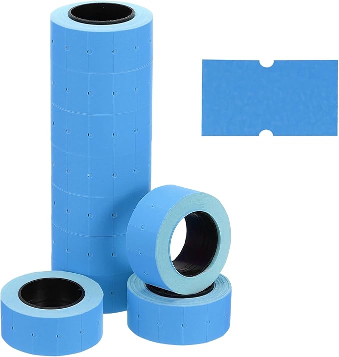 PATIKIL Pricing Labels, 10 Rolls 5000 Price Price Gun Labels Self-Adhesive Rectangular Puzzle Shape Marker Tag Stickers for Date Gun, Blue