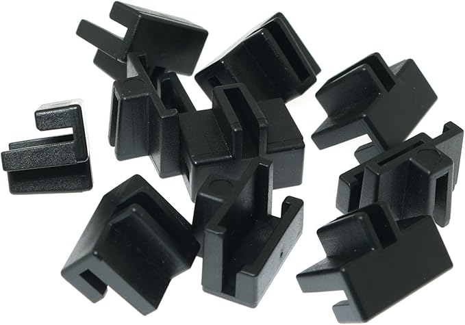 RLECS 10PCS Black Hanging File Rail Clips for Wood Drawers - Specialty Storage File Cabinet Rails, Plastic Drawer Sides