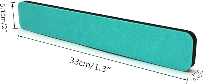 Felt Bulletin Board Bar Strip 0.5 Inch Thick Self-Adhesive Pin Board Bar 13 Inch in Length with 15 Pushpins, 5 Turquoise Bars