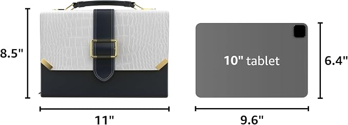DEHITE Bible Cover Case for Women – Bible Carrying Bag for Women – Black and White Large Purse Case – Fits Book 9.8x7.4 x1.9 in – Pen Slots – Zippered Pocket – Shoulder Strap – Premium PU Leather