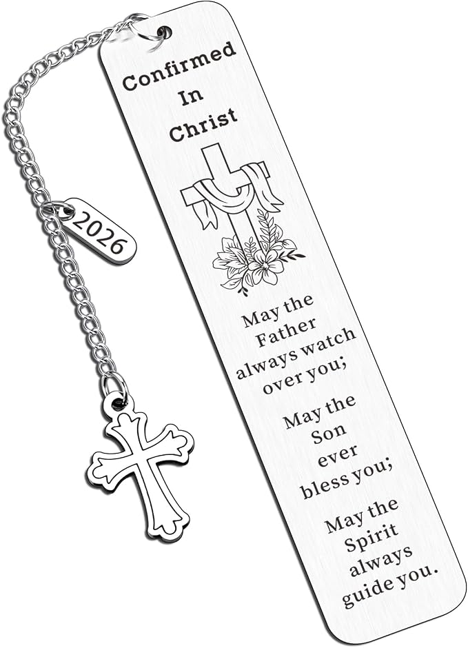 2026 Confirmation Gifts for Teenage Girls Boys Fathers Day Christian Bookmark for Men Baptism Bible Bookmark Catholic Confirmation Gifts for Goddaughter Godson Religious Bulk Gifts Birthday