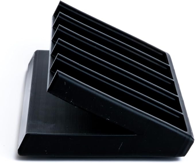 Remote Holder Organizer Pedestal Caddy Compatible with Lutron Pico Remotes, Anti-Slip Feet, Holds 5 Remotes, Black, Indoor Use Only