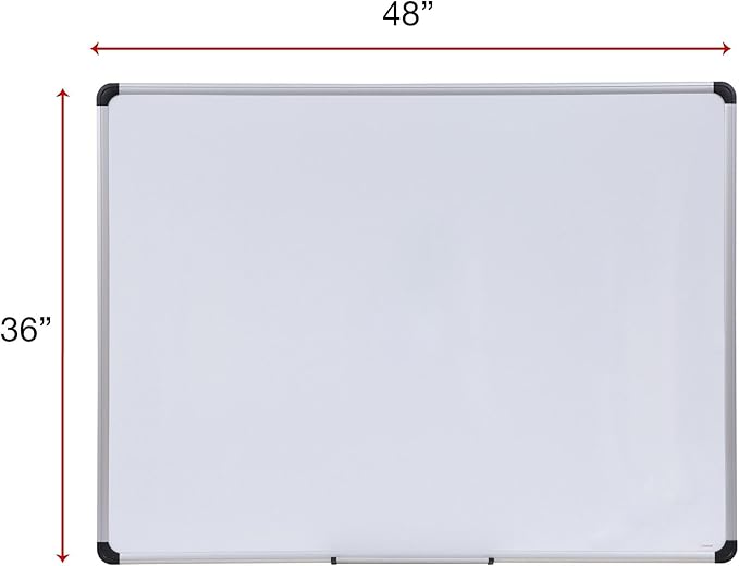 Universal One Magnetic Easel Style Dry Erase Board, 48 x 36" (43734)