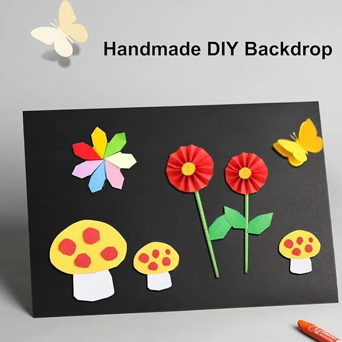 24”×36” Large Poster Board 30pcs Black Poster Paper Poster Board Bulk suitable for DIY, Crafts, Signs Project Presentations, Drawing and School Supplies,250GSM Thickness Blank Posterboard