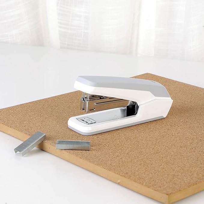 KUYWLMKMZZ Desk Stapler Office Stapler Office Desk Stapler Labor-Saving Binding Machine Practical Office Tool Suitable for Office Document Binding White School Supplies (Color : A)
