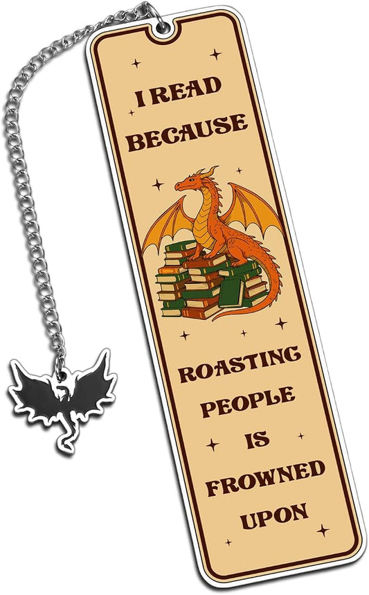 Dragon Gifts for Women Men - Dragon Bookmark for Kids Book Lovers, Nerds, Bookish, Dragon Themed Gifts for Girls Boys, Halloween Christmas Birthday Book Club Gift Ideas, Book Accessories